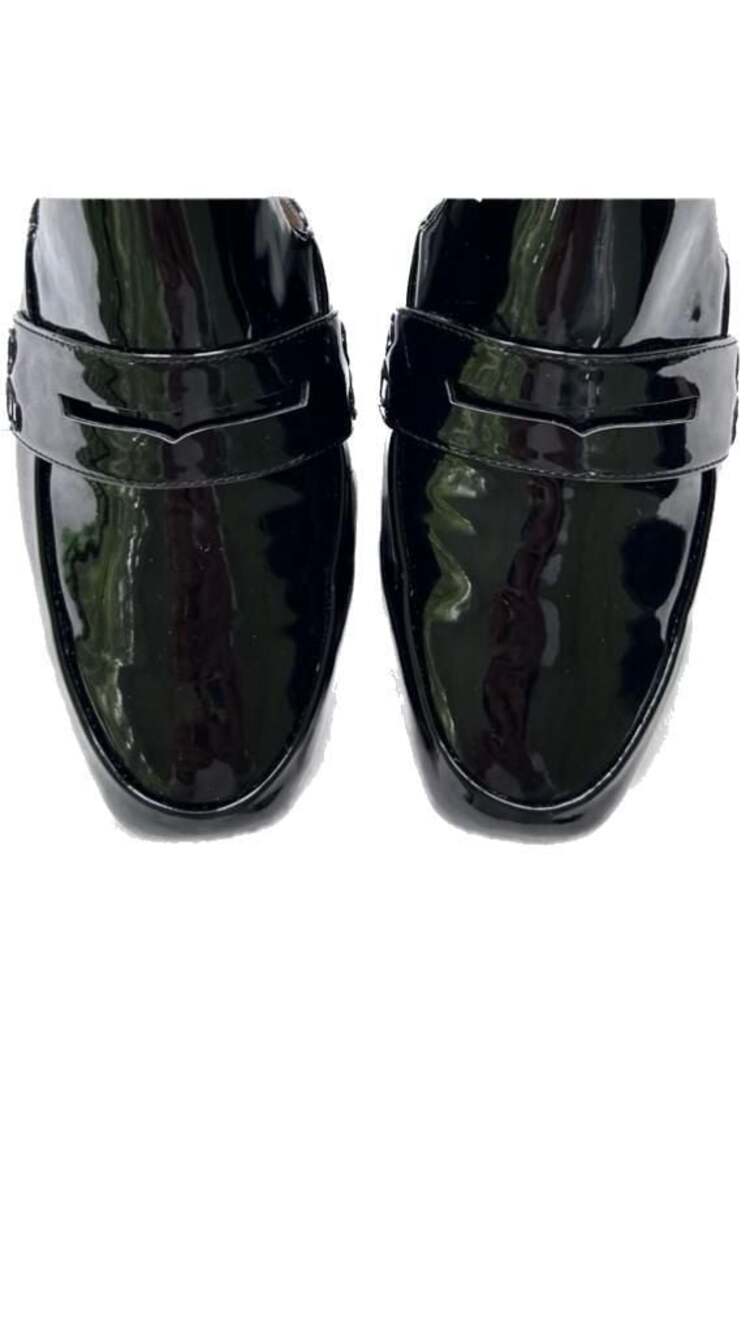 Vionic Annabel Black Patent Leather Heel Mules Loafers